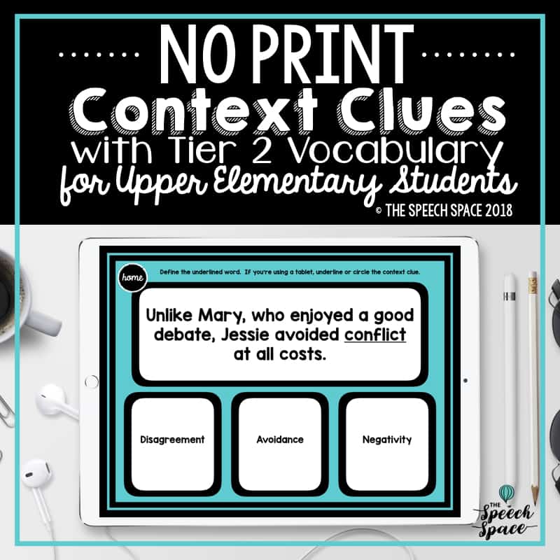 No Print Context Clues – Upper Elementary Cover Image