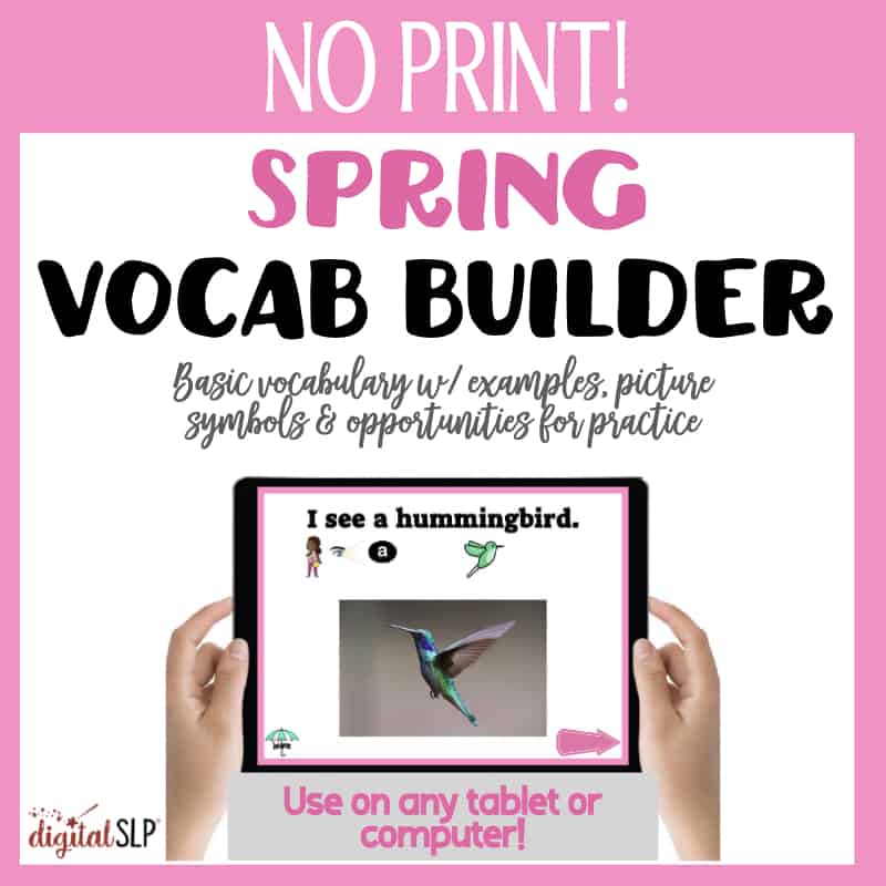 No Print Spring Vocab Builder Cover Image