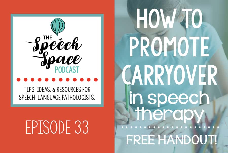carryover in speech therapy