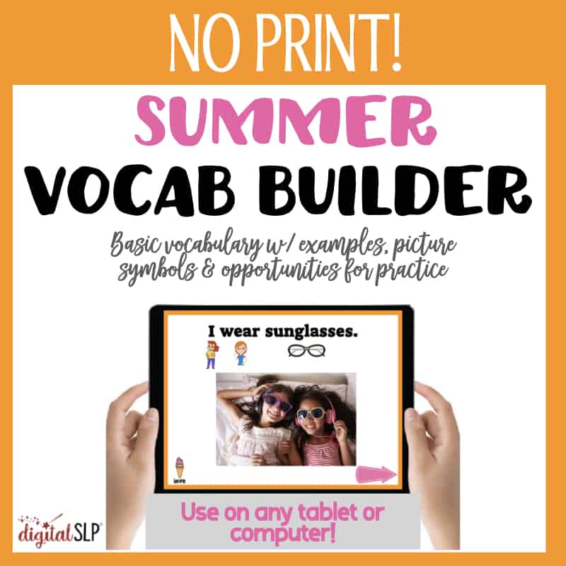 No Print Summer Vocab Builder Cover Image