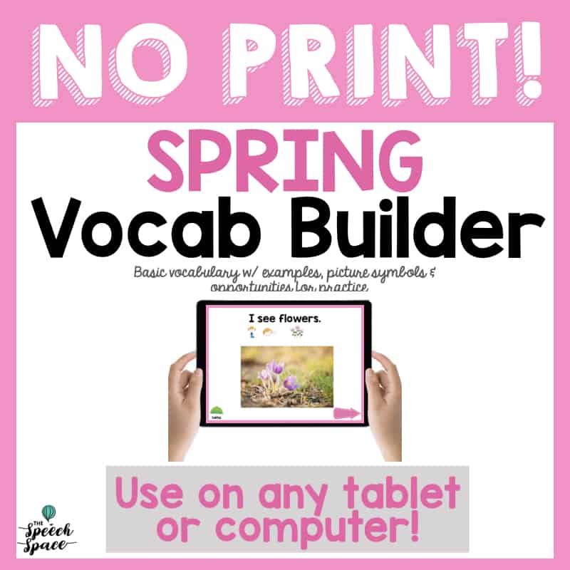 No Print Spring Vocab Builder Cover Image