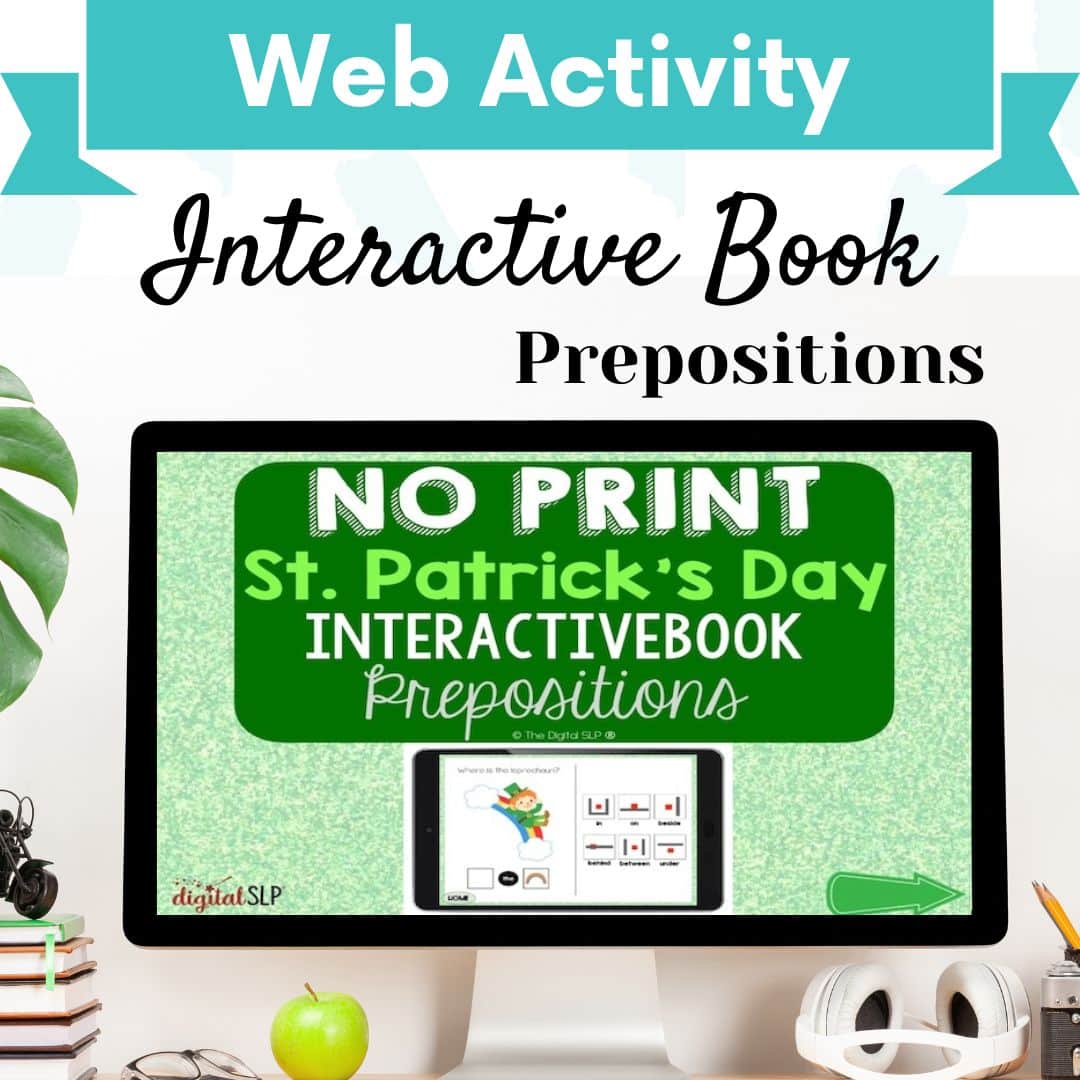 No Print St. Patrick’s Day Prepositions Interactive Book Cover Image