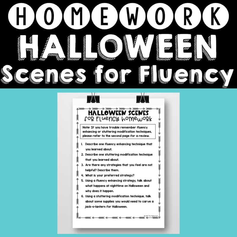 Halloween Scenes for Fluency Homework Helper Cover Image