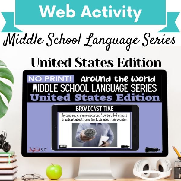 No Print Around the World Middle School Language Series: USA Cover Image