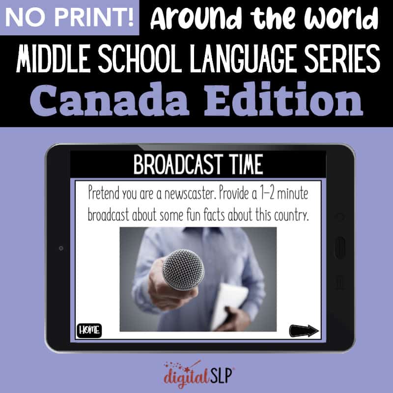 No Print Around the World Middle School Language Series: Canada Cover Image