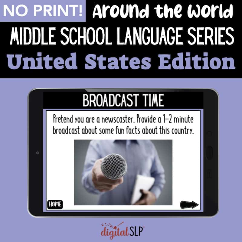 No Print Around the World Middle School Language Series: USA Cover Image
