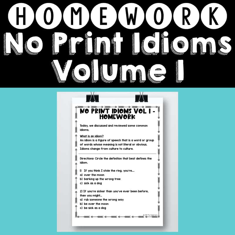 Idioms worksheets pdf picture