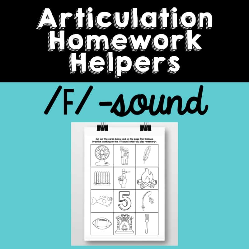 Artic Homework Helper - F - The Digital SLP