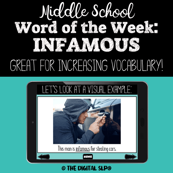 Middle School Word Of The Week: Infamous Cover Image