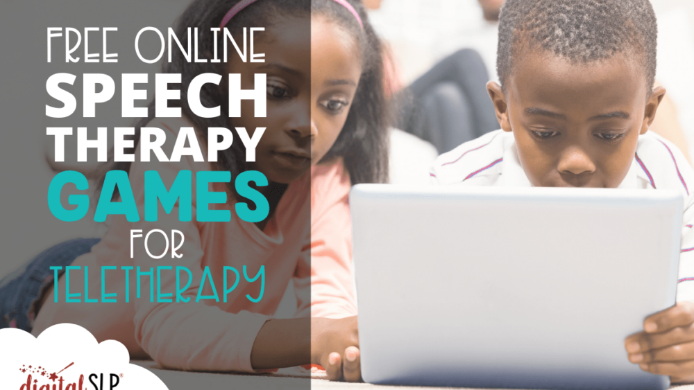 Online Speech Therapy Games for Teletherapy