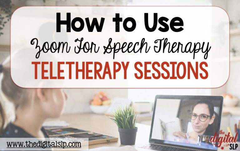 using zoom for speech therapy