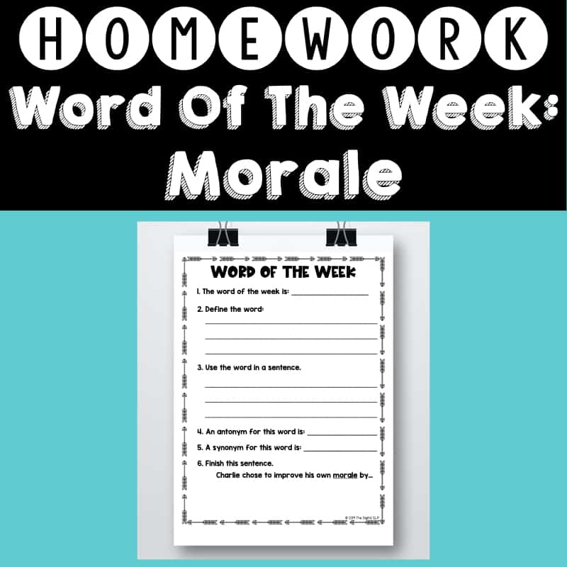 Word Of The Week: Morale Homework Helper Cover Image