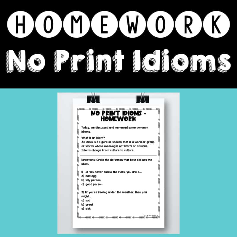 Idioms worksheets for grade 6 with answers picture