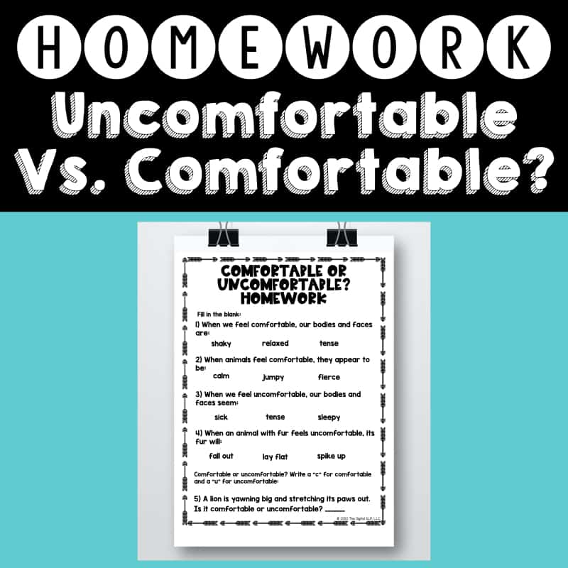 Comfortable Vs. Uncomfortable Homework Helper Cover Image