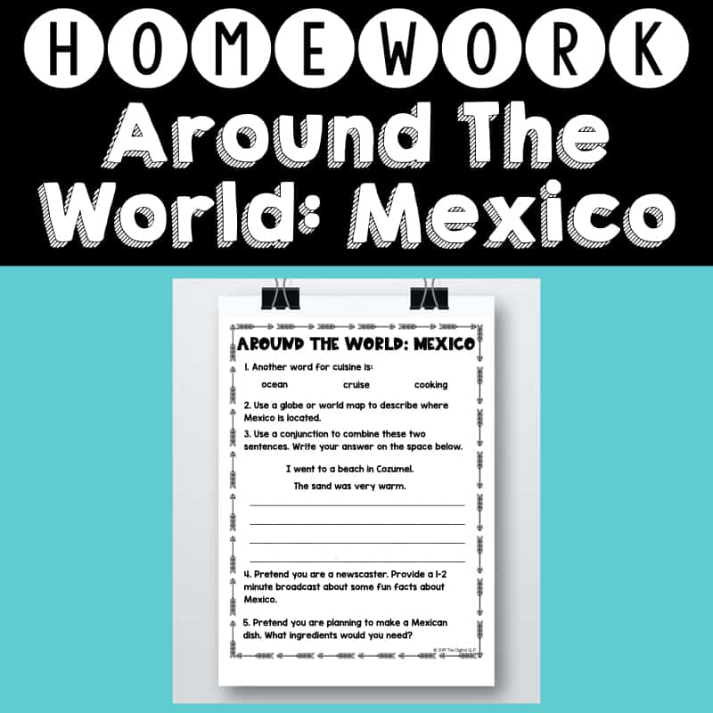 Around The World:  Mexico Worksheet Homework Helper Cover Image