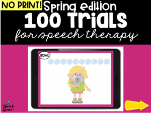 Spring edition 100 trials for speech teletherapy resources for apraxia