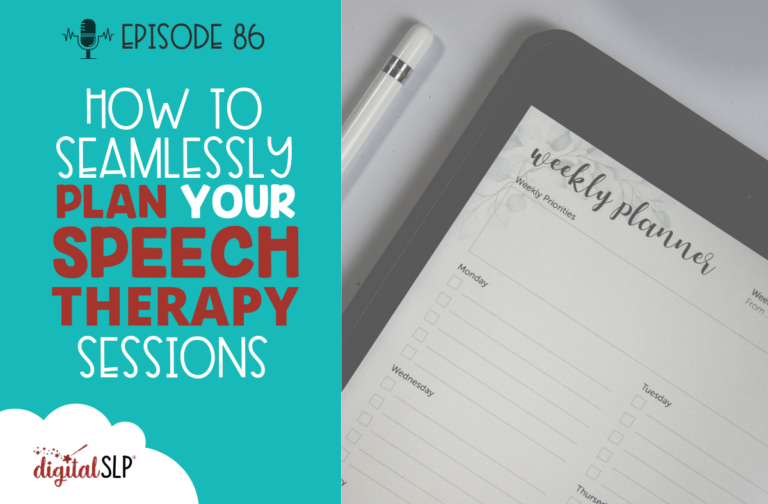 how to make a speech therapy schedule