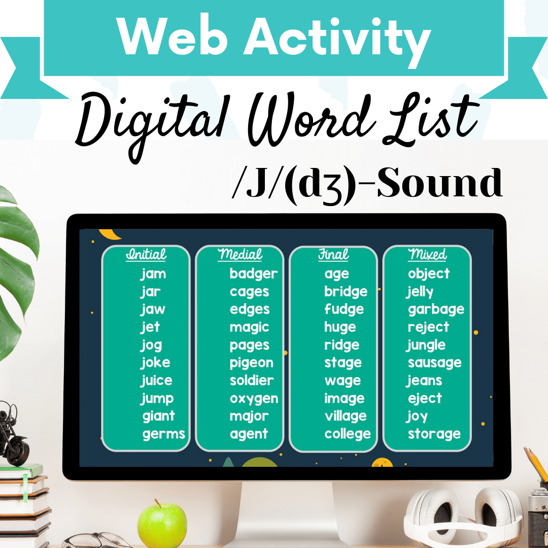 Digital Word List – /J/(dʒ) Sound Cover Image
