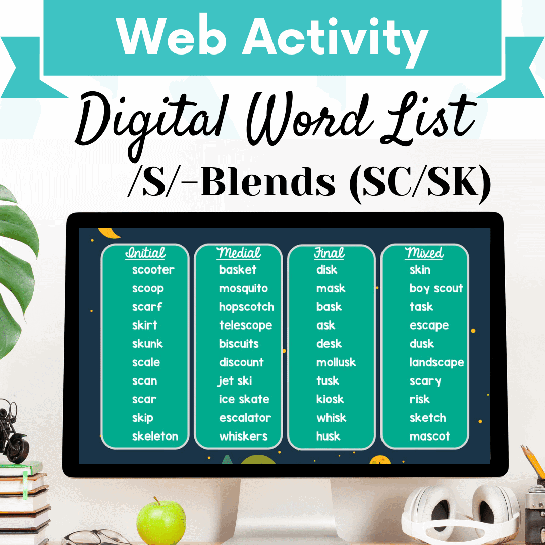 Digital Word List – /S/-Blends (SC/SK) Cover Image