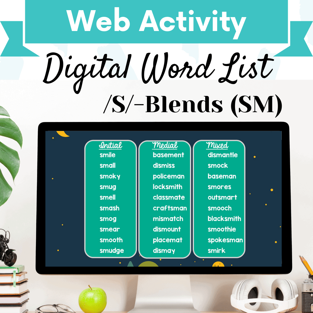 Digital Word List – /S/-Blends (SM) Cover Image