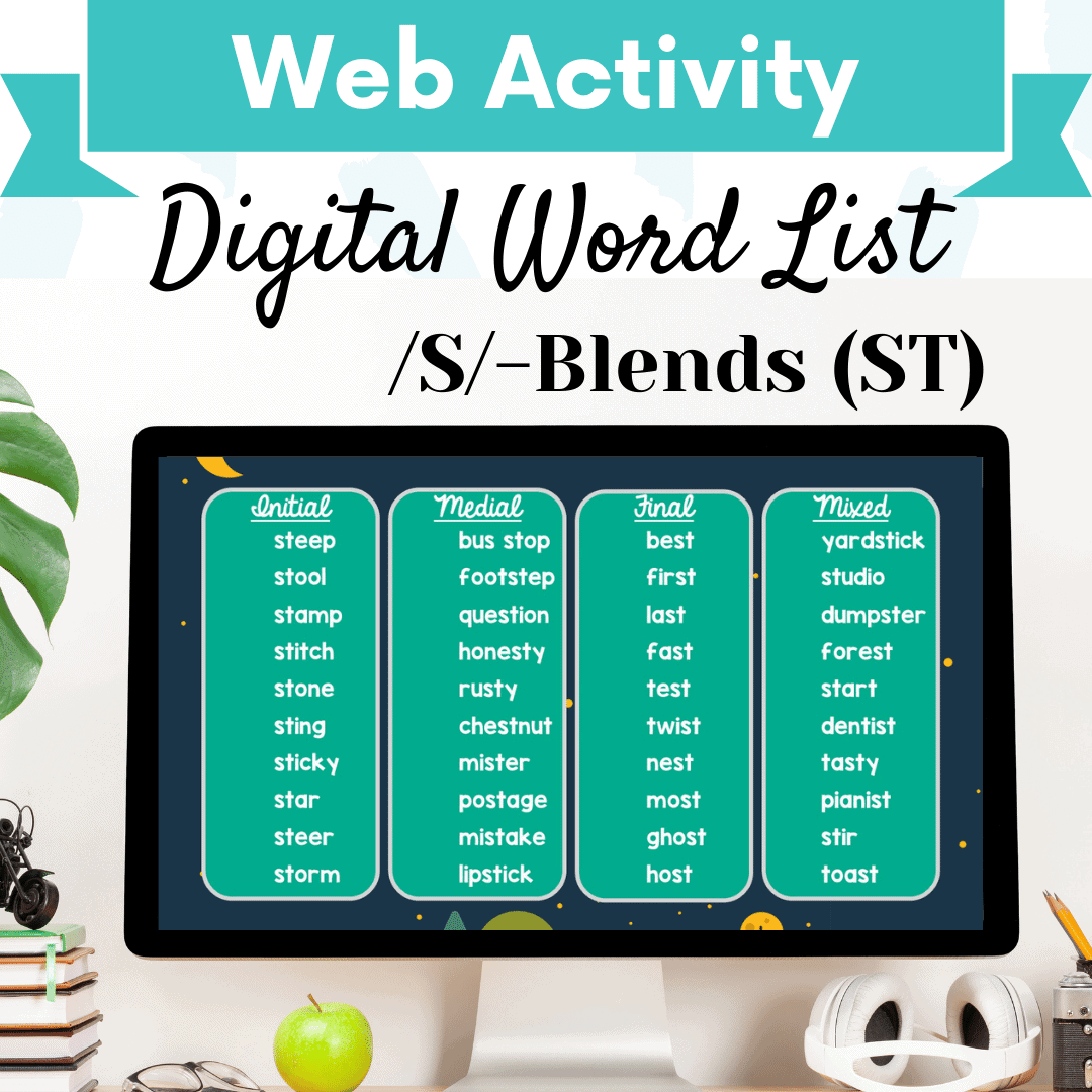 Digital Word List – /S/-Blends (ST) Cover Image