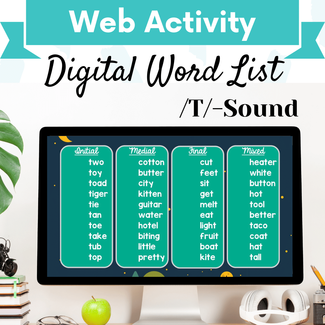 Digital Word List – /T/ Sound Cover Image