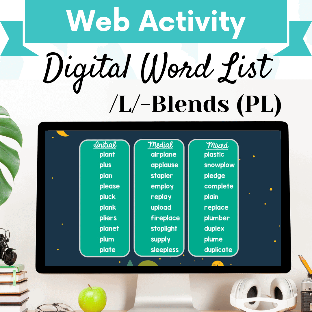 Digital Word List – /L/-Blends (PL) Cover Image