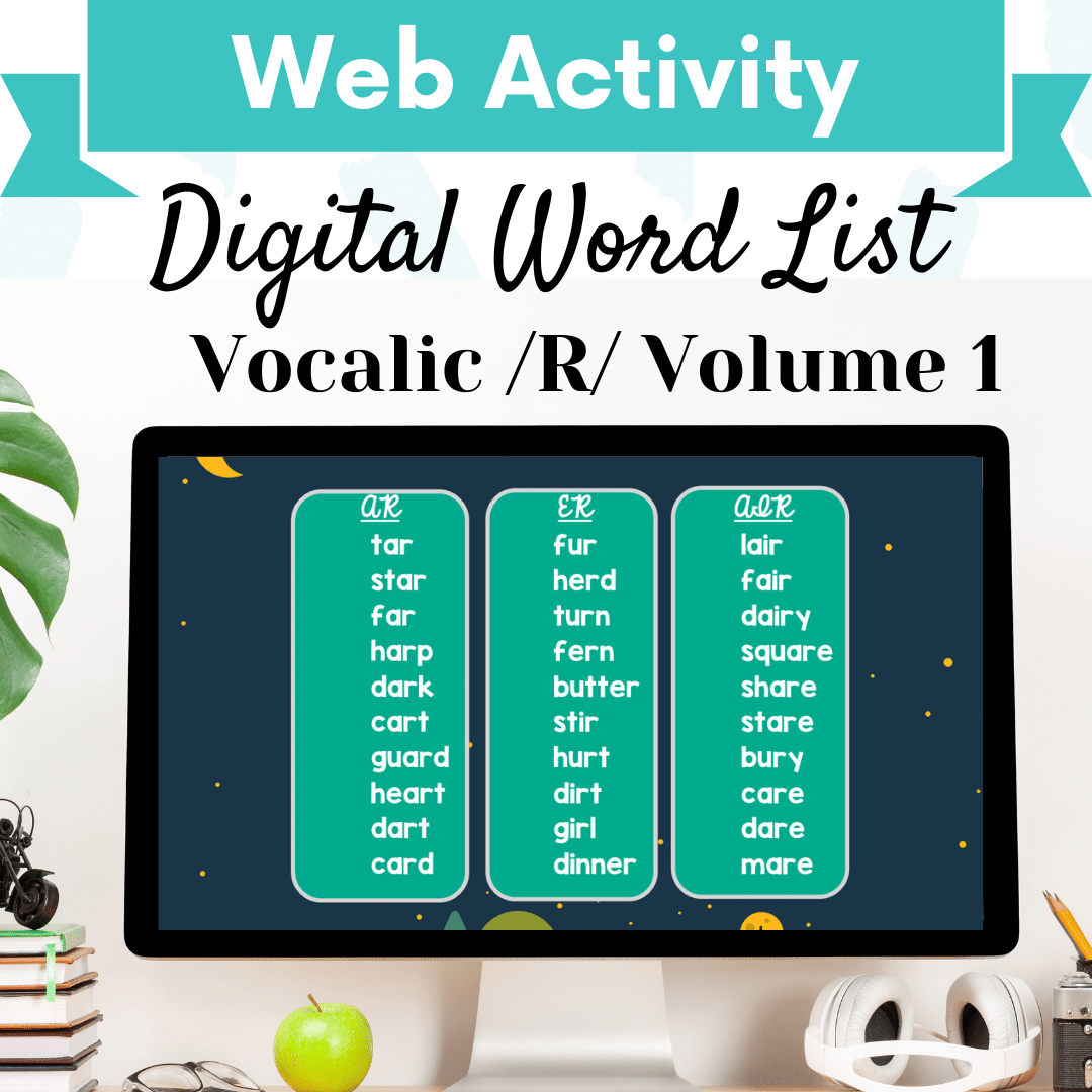 Digital Word List – Vocalic /R/ Volume 1 Cover Image