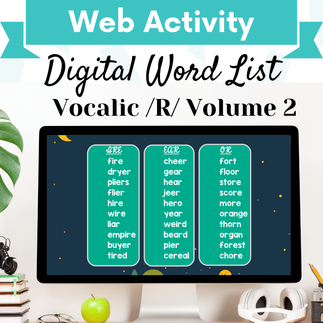 Digital Word List – Vocalic /R/ Volume 2 Cover Image