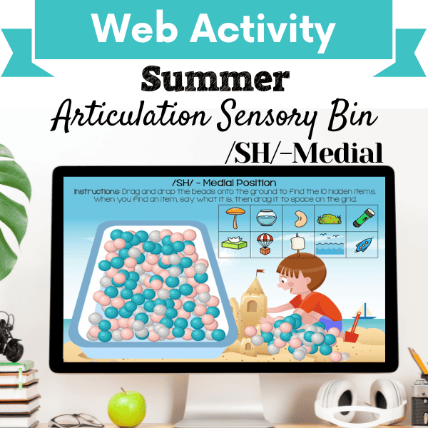 Sensory Bin: Summer Articulation /SH/-Medial Position Cover Image