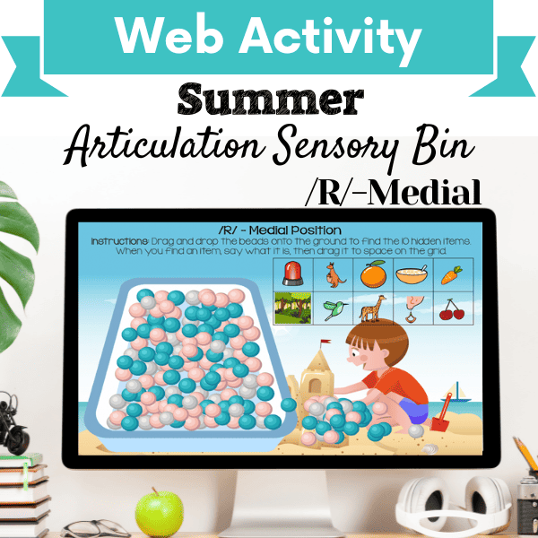 Sensory Bin: Summer Articulation /R/-Medial Position Cover Image