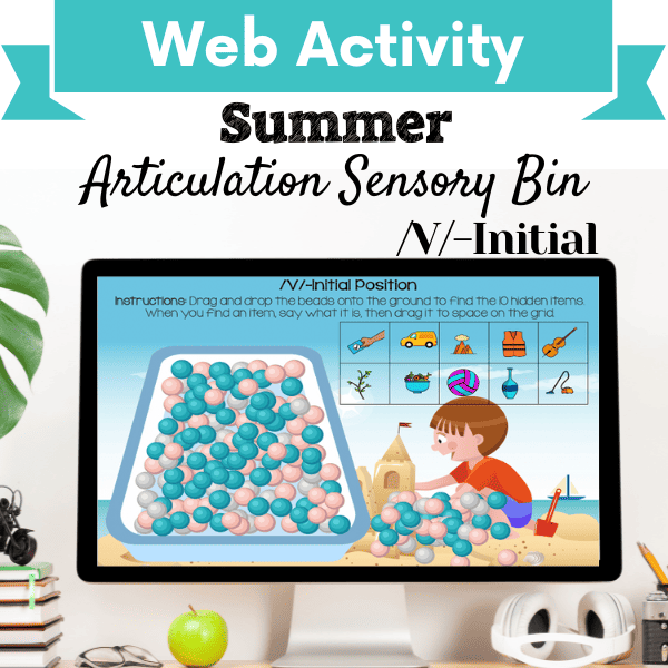 Sensory Bin: Summer Articulation /V/-Initial Position Cover Image