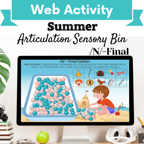 Sensory Bin: Summer Articulation /N/-Final Position Cover Image