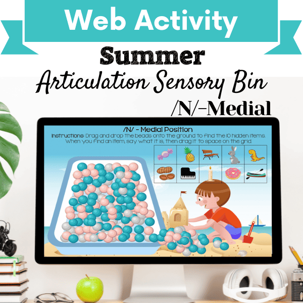 Sensory Bin: Summer Articulation /N/-Medial Position Cover Image