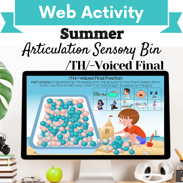 Sensory Bin: Summer Articulation /TH/-Voiced Final Position Cover Image