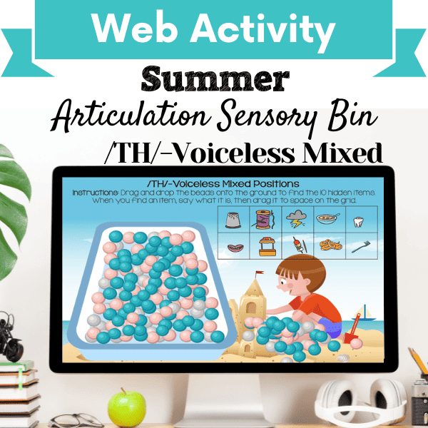 Sensory Bin: Summer Articulation /TH/-Voiceless Mixed Positions Cover Image