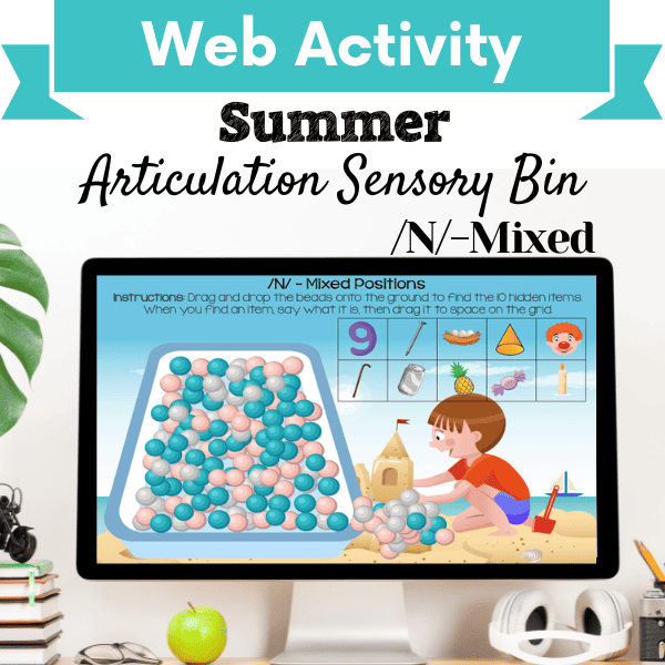 Sensory Bin: Summer Articulation /N/-Mixed Positions Cover Image