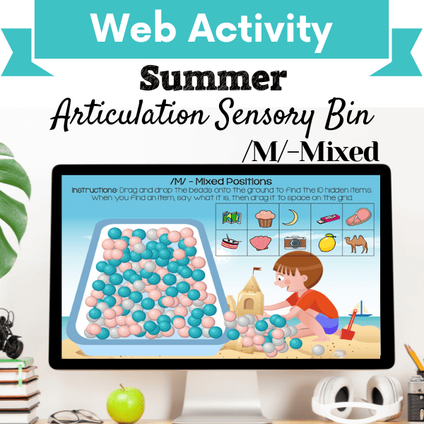 Sensory Bin: Summer Articulation /M/-Mixed Positions Cover Image