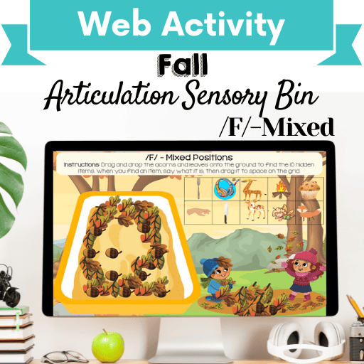 Sensory Bin: Fall Articulation /F/-Mixed Positions Cover Image