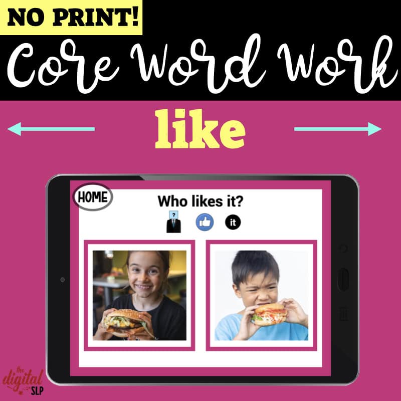 No Print! Core Word Work: Like Cover Image