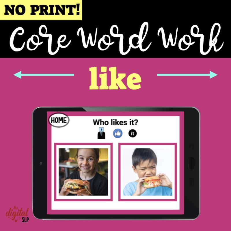 No Print! Core Word Work: Like Cover Image