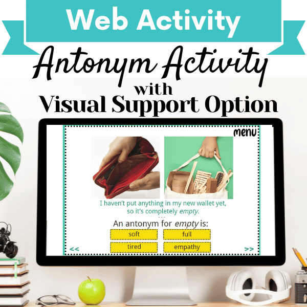 Antonym Activity with Visual Support Option Cover Image